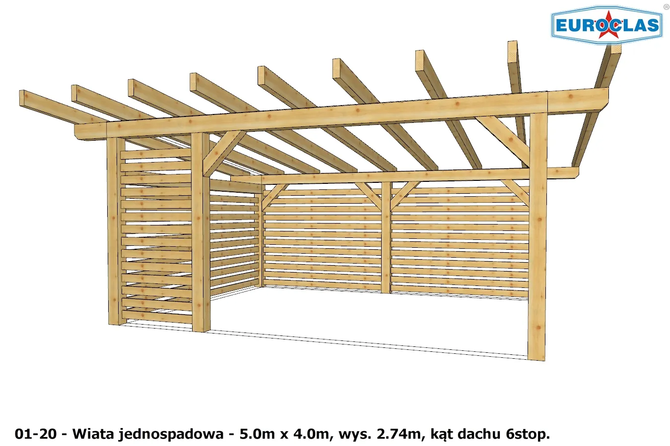 Wiaty i altany jednospadowe
